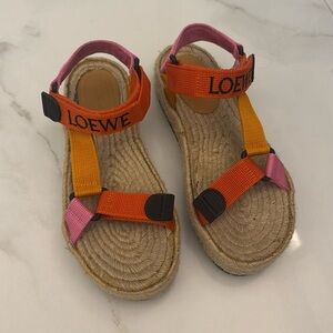 Loewe x Paula Ibiza Cloth Multicolor Espadrille Sandal